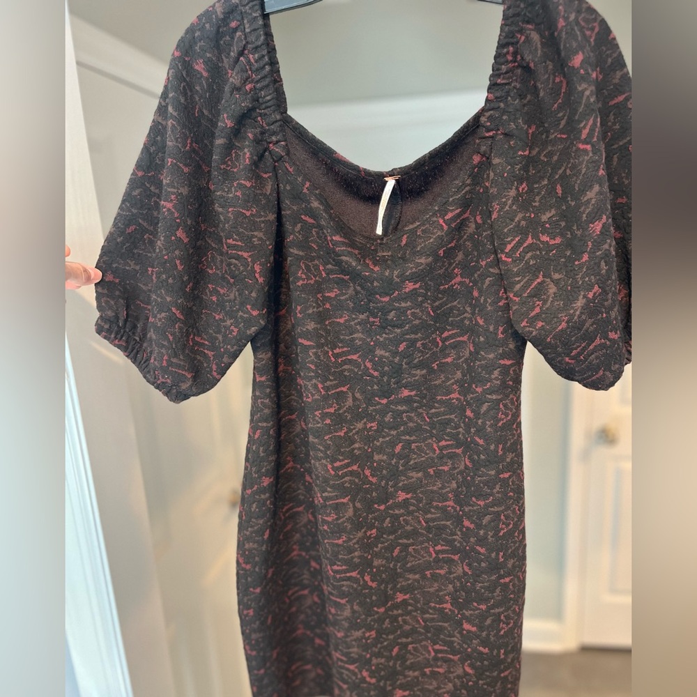 Free People Black and Red Mini Dress - Picture 5 of 8